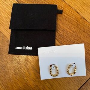 ana luisa Gold Small Hoop Earrings - Rox Small Twist